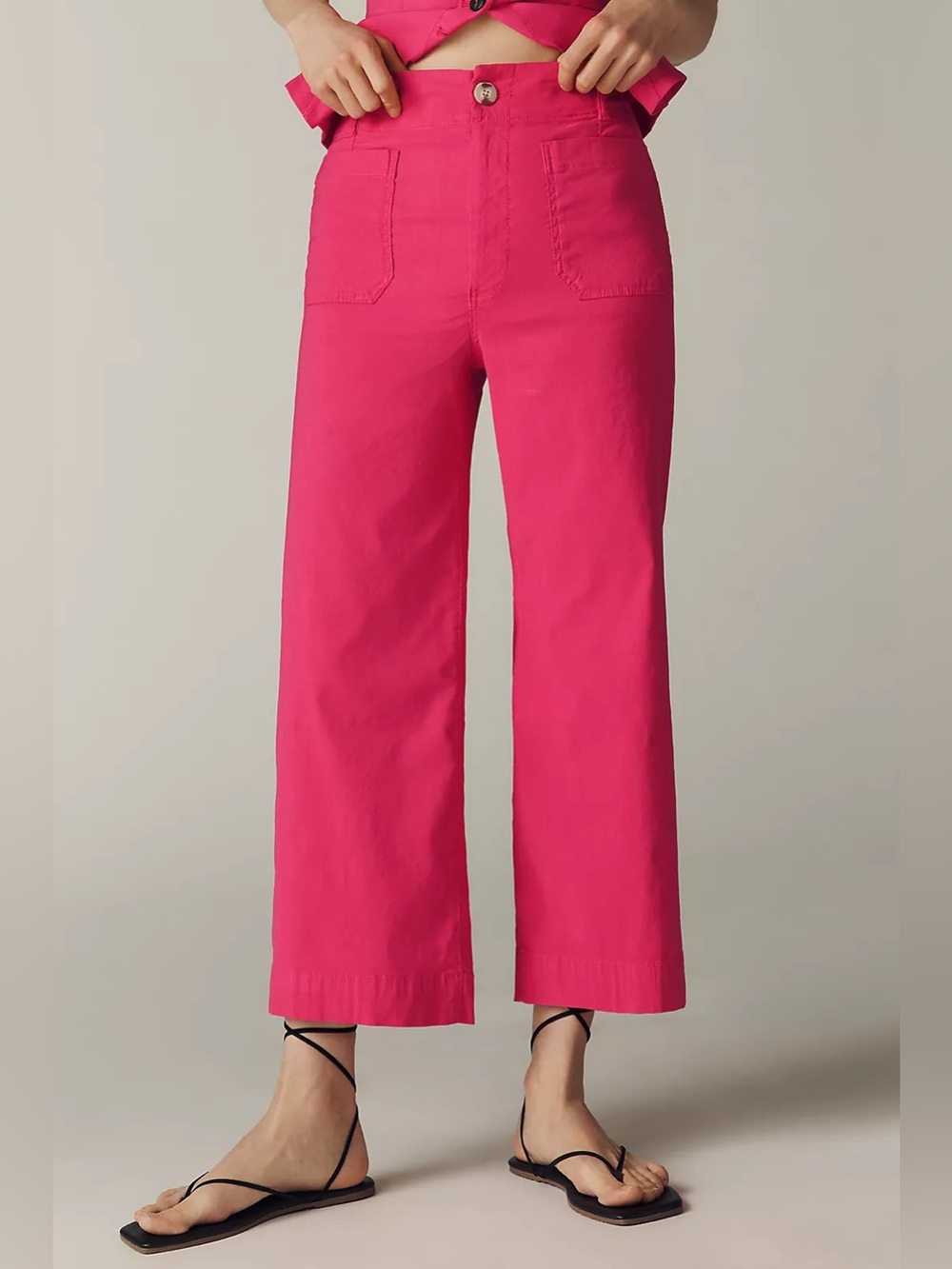 Anthropologie Maeve Colette High-Rise Wide-Leg Pants in Magic Fabric— Size 26